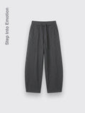 Cropped Tapered Pants For Women Dark Gray L