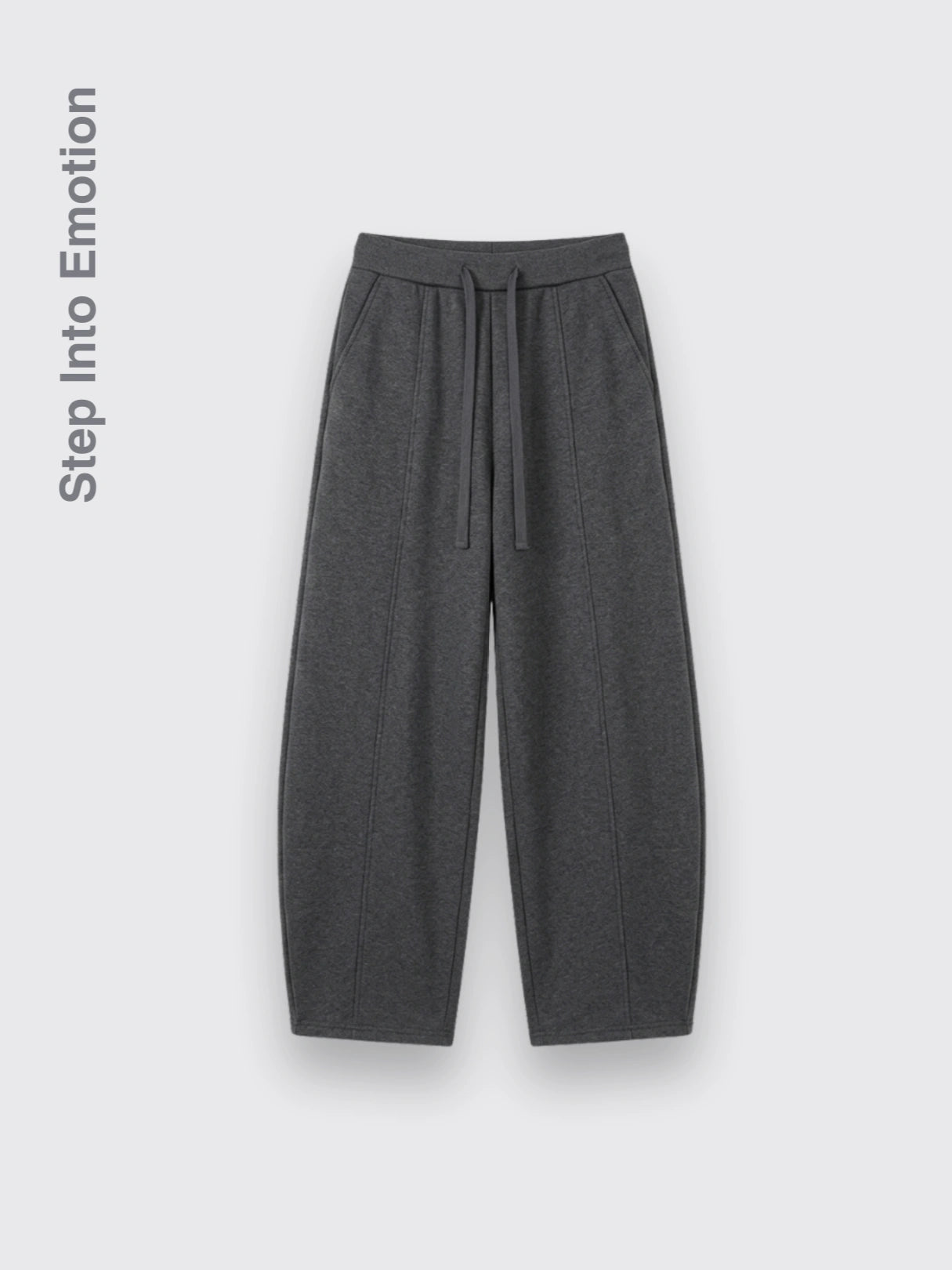 Cropped Tapered Pants For Women Dark Gray L