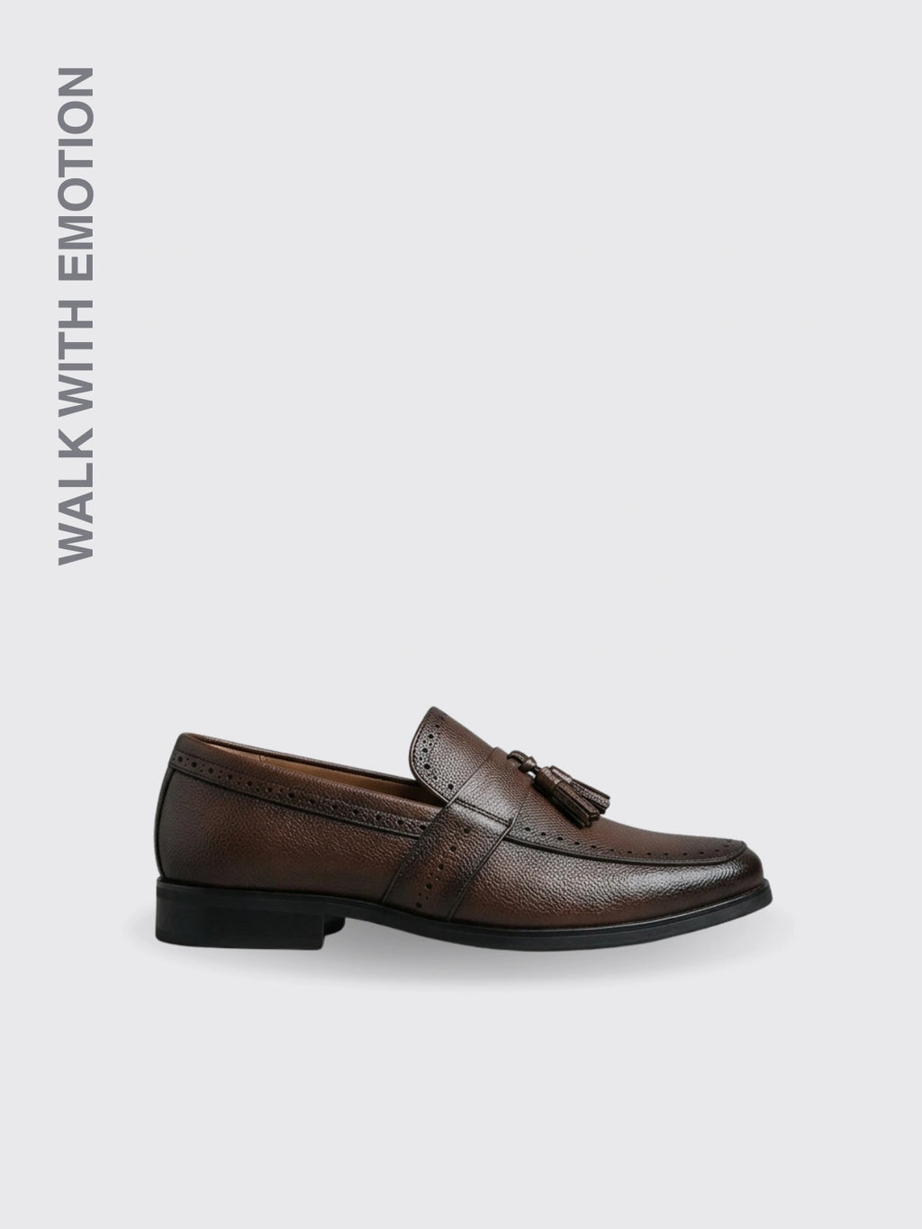 Tassel Business Casual Leather Loafer Brown 38