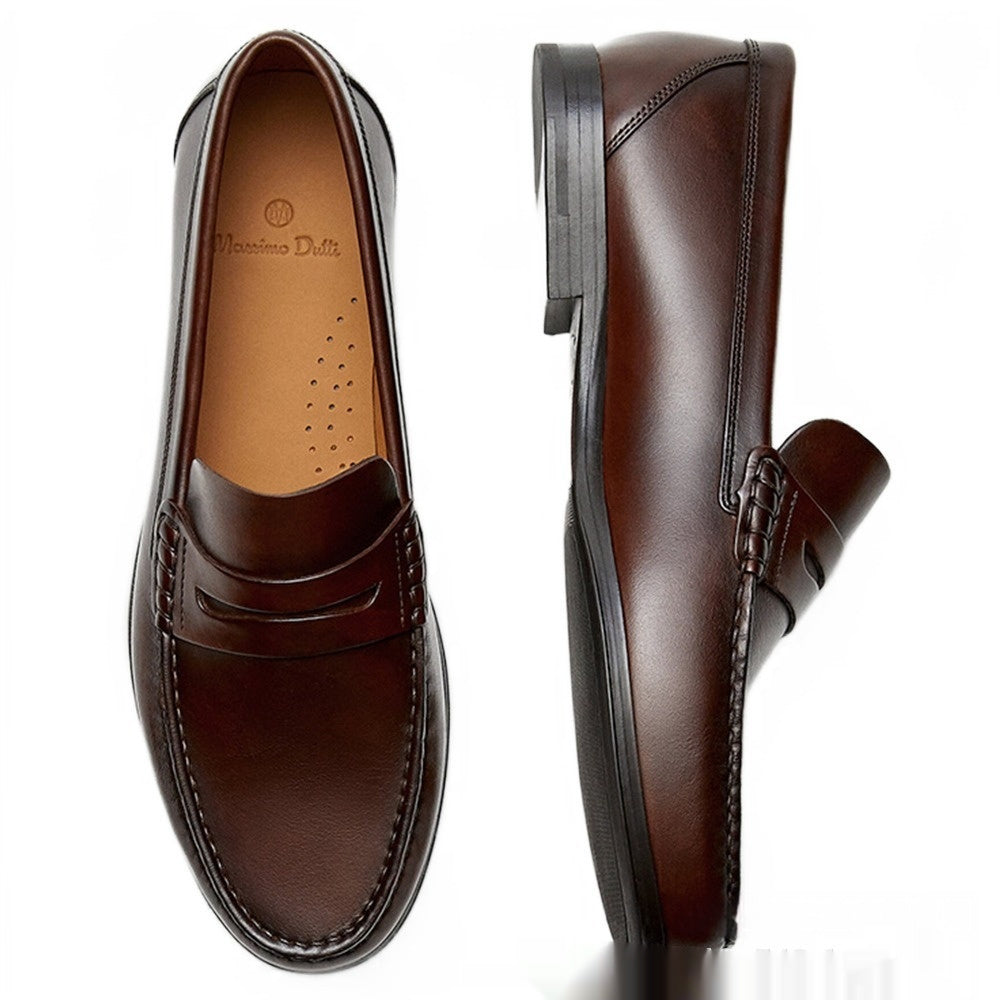 Retro Calfskin Handmade Leather Loafer