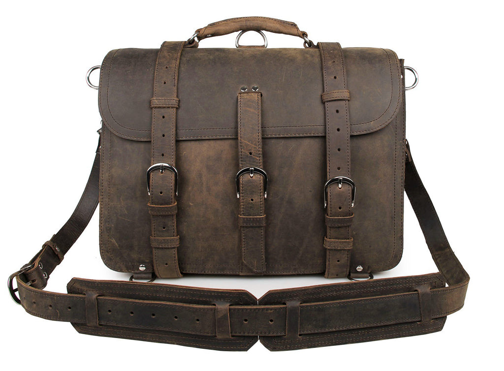Leather bag, Shoulder Messenger Bag Coffee