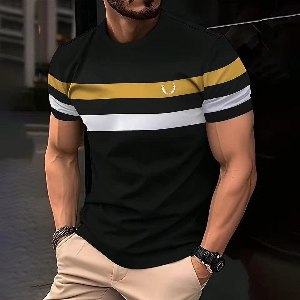 Geometric Contrasting Breathable Shirt MDX ZQ 2233