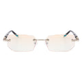Diamond-cut reading glasses Tan