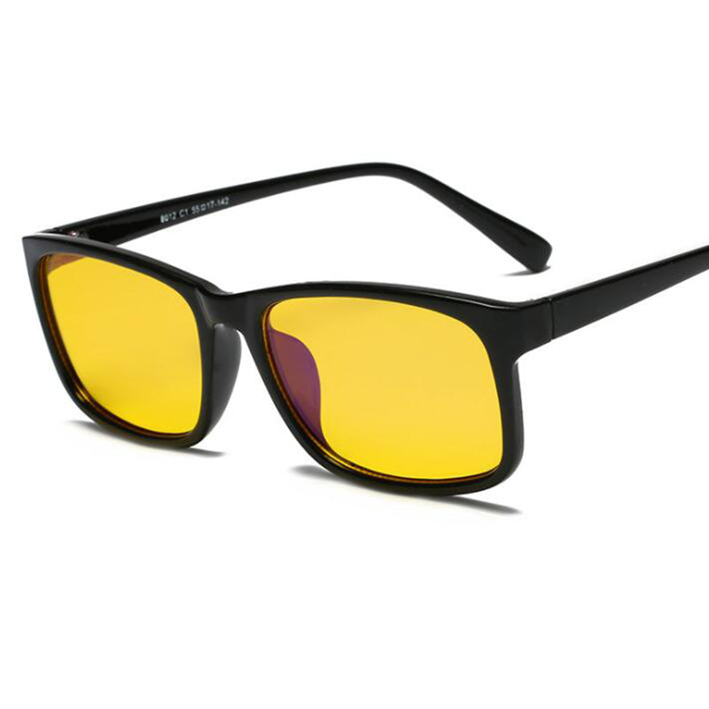 Anti-blue glasses student glasses Black Yellow