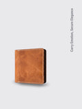 Fashion Personality Leather Short Wallet For Men Brown