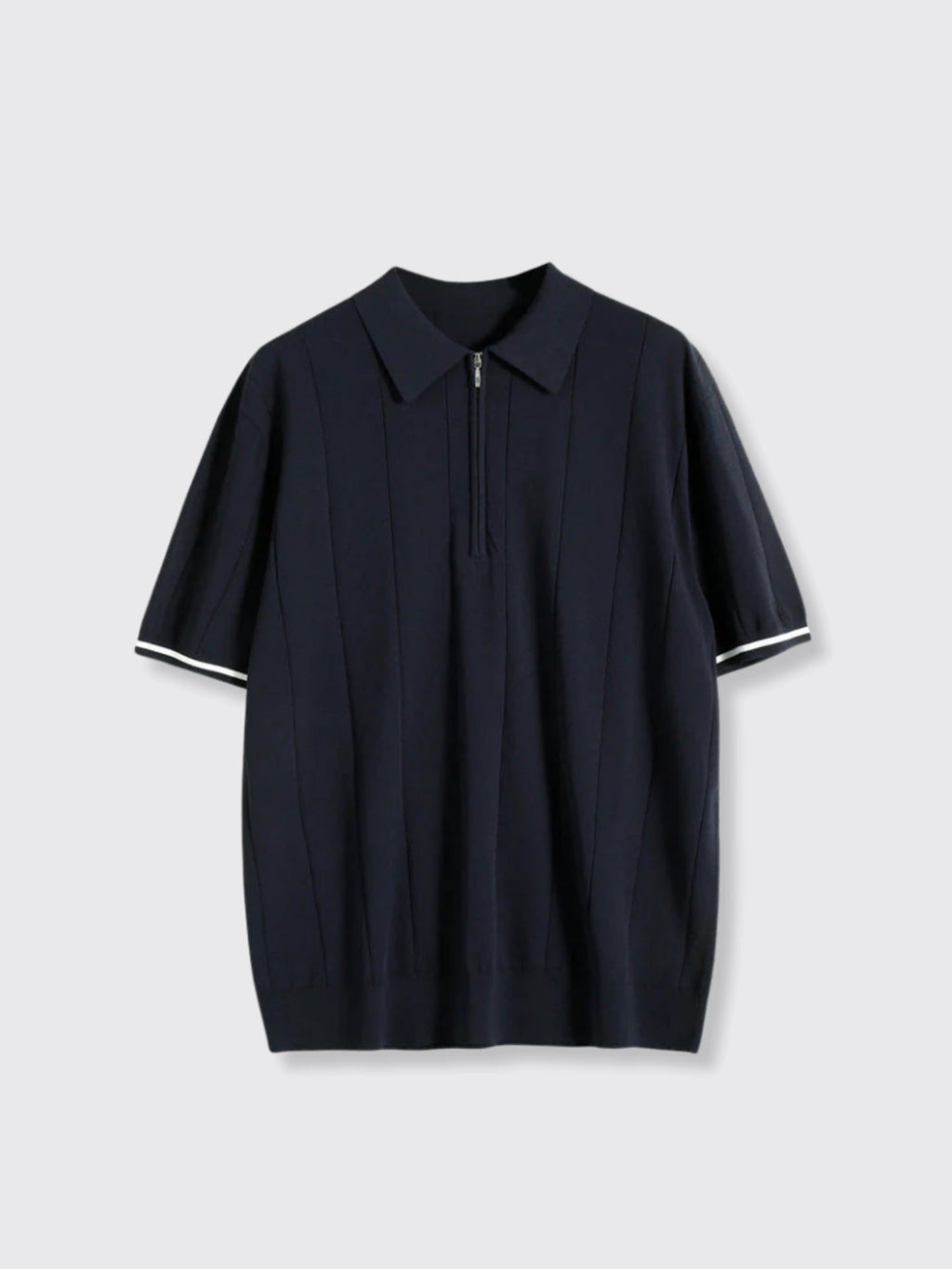 Short-sleeved Polo Shirt Dark Blue L