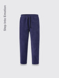 Winter Men Corduroy Pants Streetwear Joggers Blue 3XL
