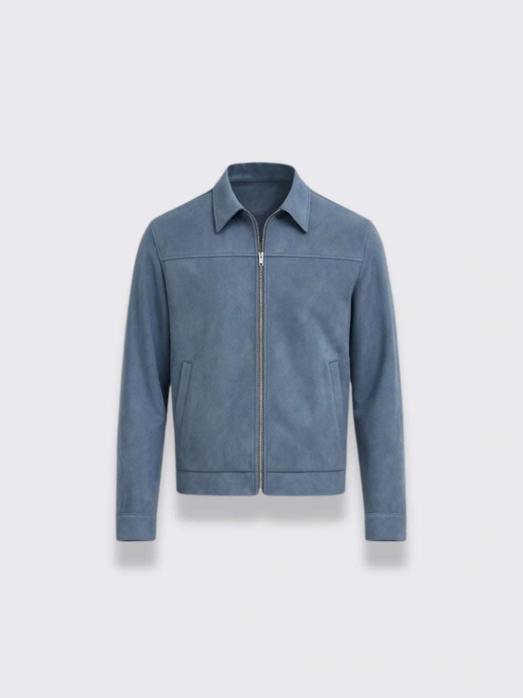 Casual Versatile Long Sleeve Jacket Sea Blue 2XL