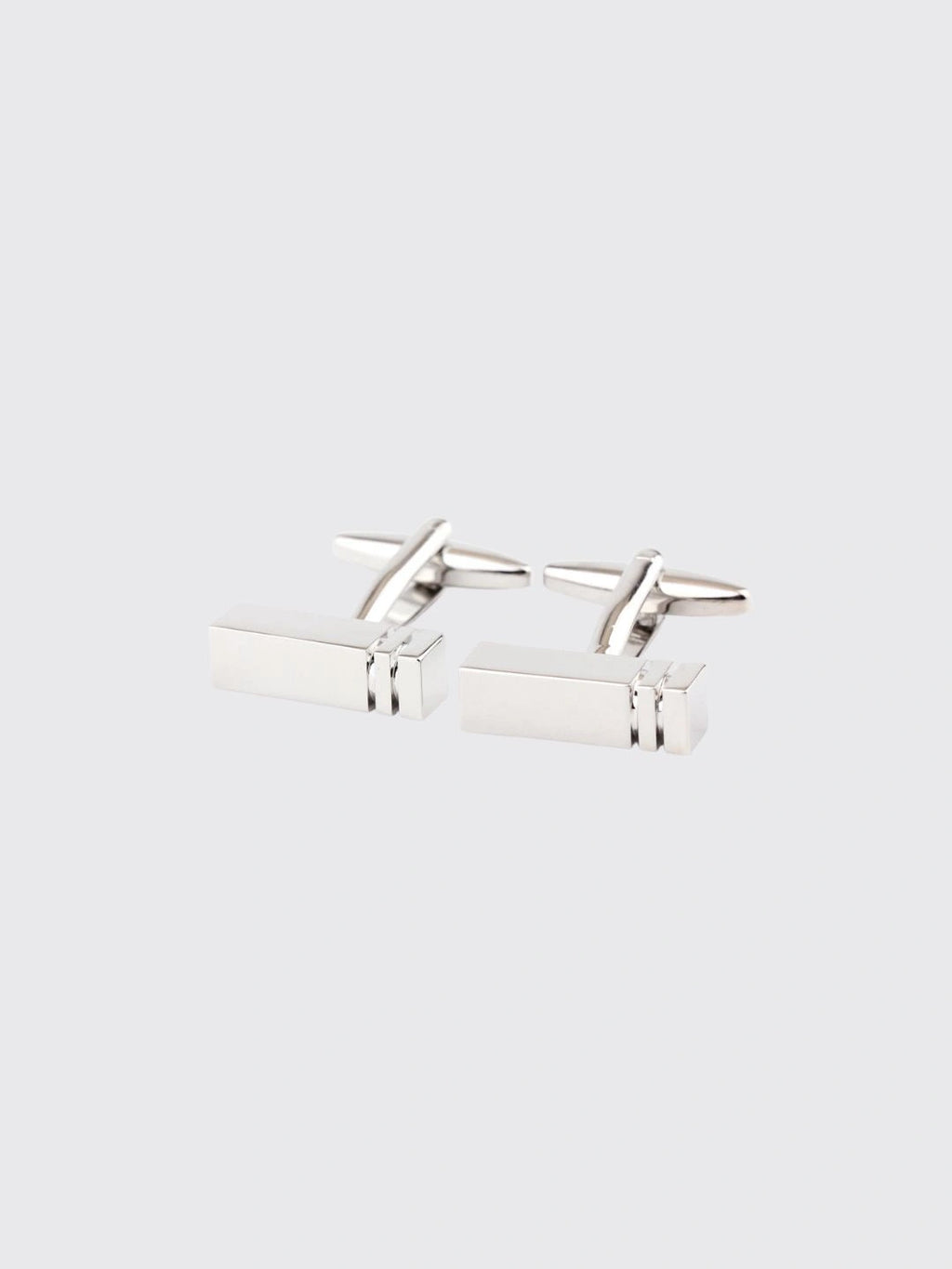 Rectangular Glossy Metal Cufflinks