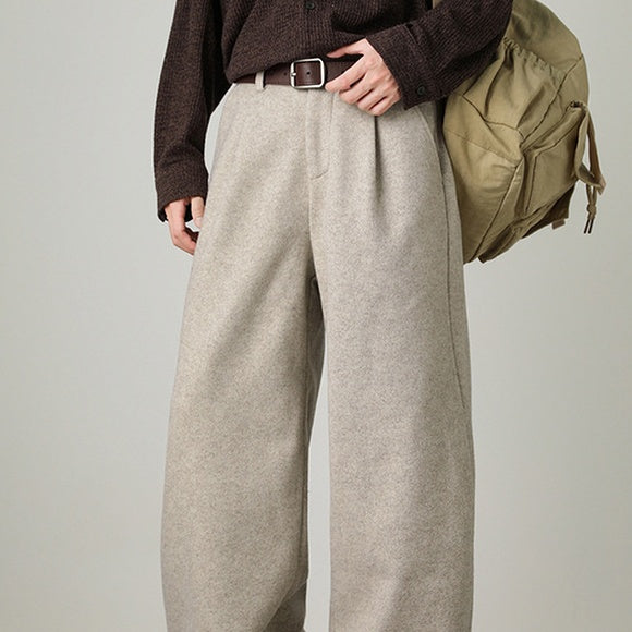 Thickened Wide-leg Pants Old-money