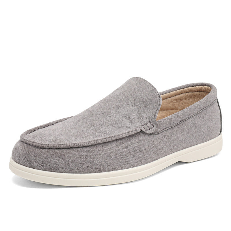 Slip-on Suede Loafers Light Gray