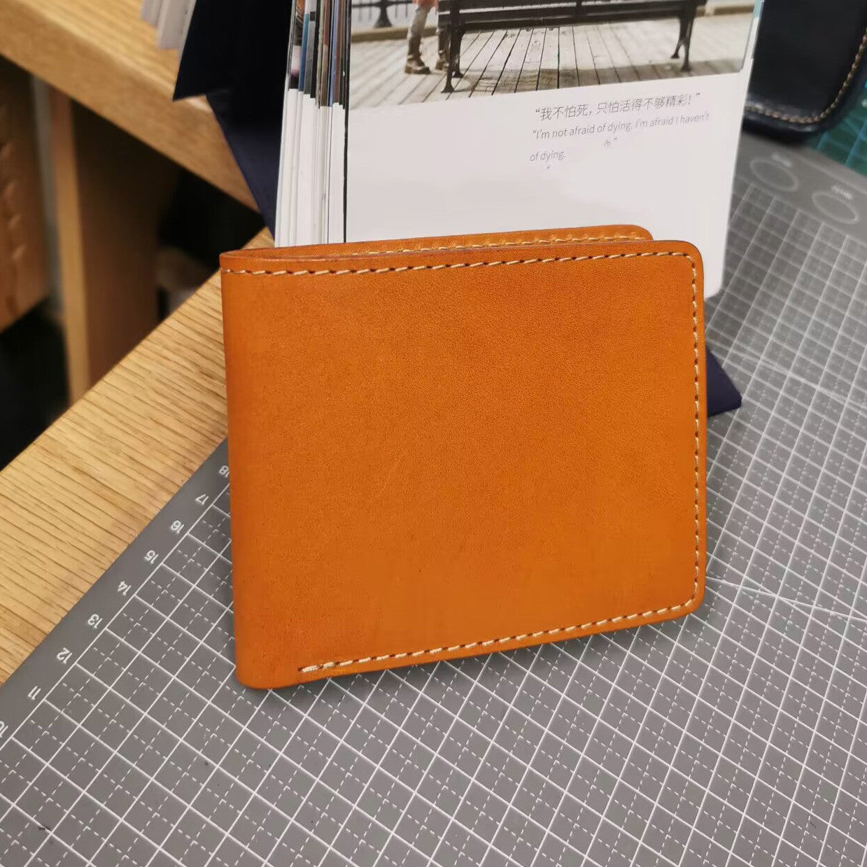 Fashion Personality Leather Short Wallet For Men Brown B