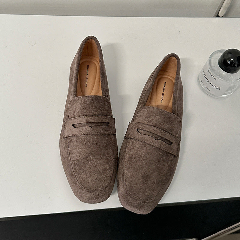 Matte Comfortable And Non-slip Loafer Brown