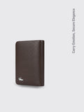 Leather Wallet Integrated Card Case Brown