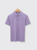 Double-sided Mercerized Cotton Polo Shirt Light Purple 3XL