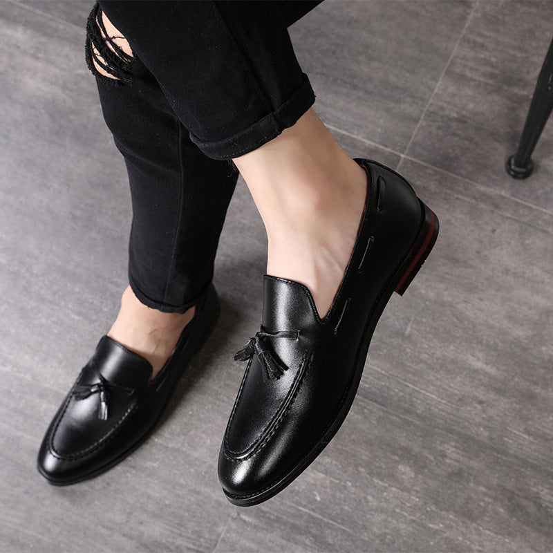 British Breathable Casual Leather Shoes Black