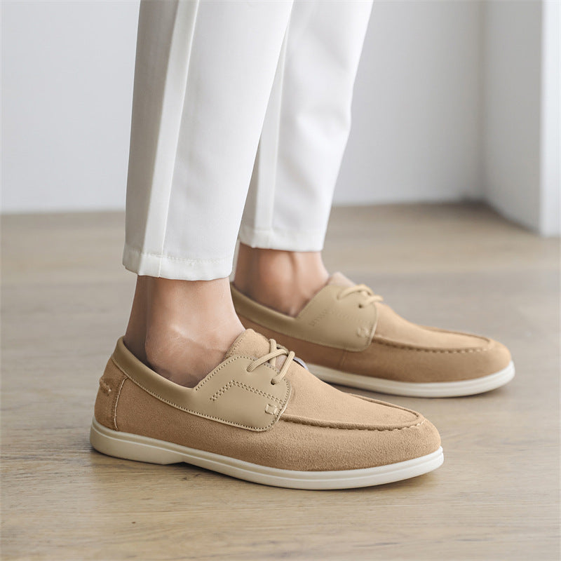 Casual Low-top Lace-up Shoes Beige
