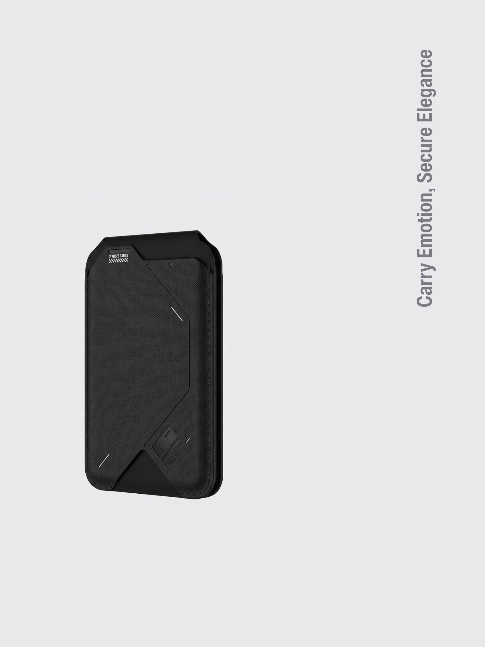Magnetic Flip Card Holder G02 Two-in-one Wallet Black