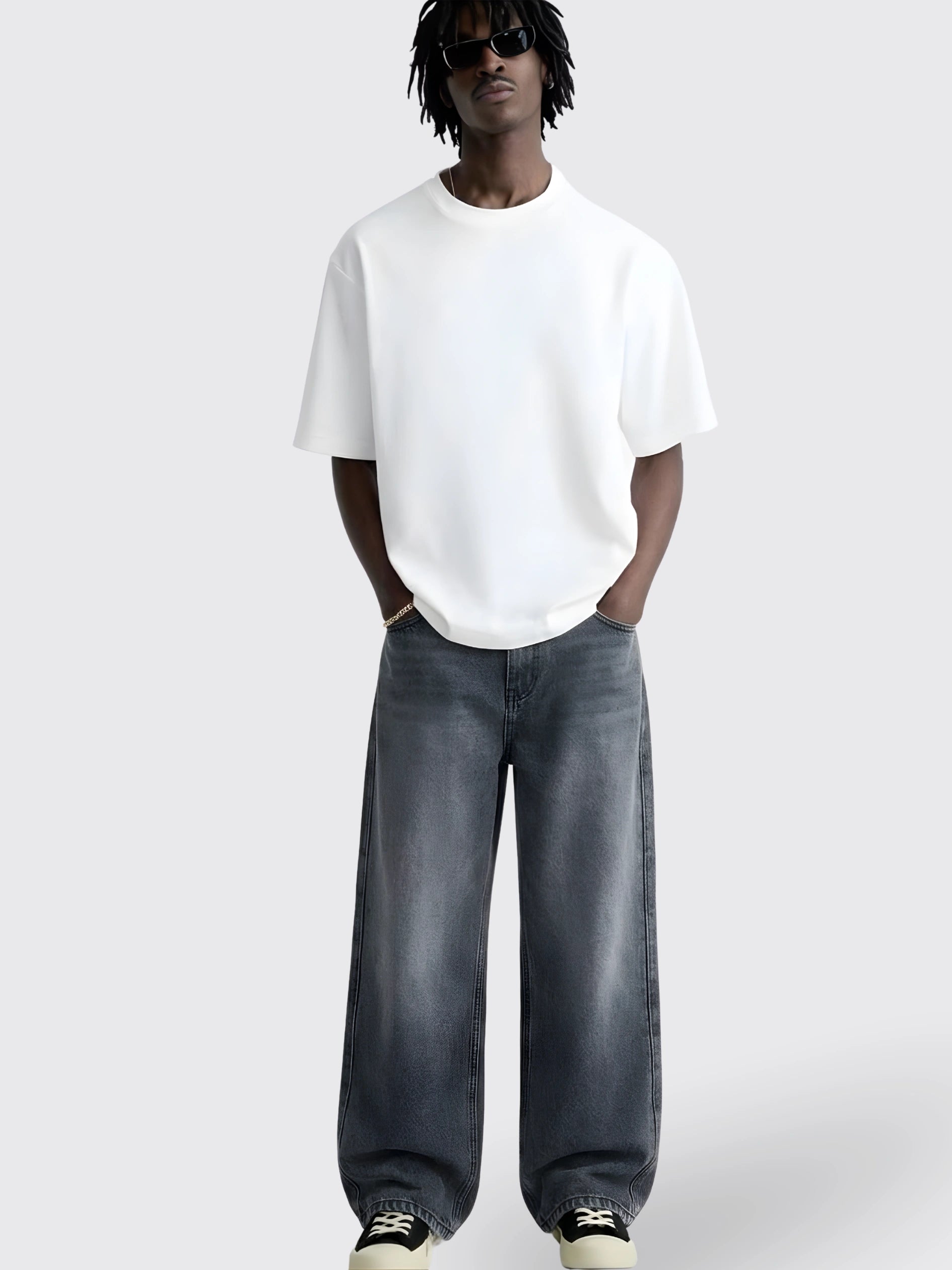 Straight-Leg Denim Jeans For Men FallWinter