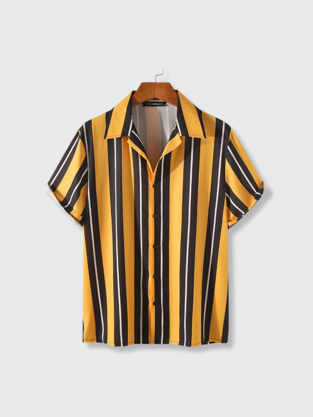 Streetwear Casual Soft Shirt Yellow 2XL