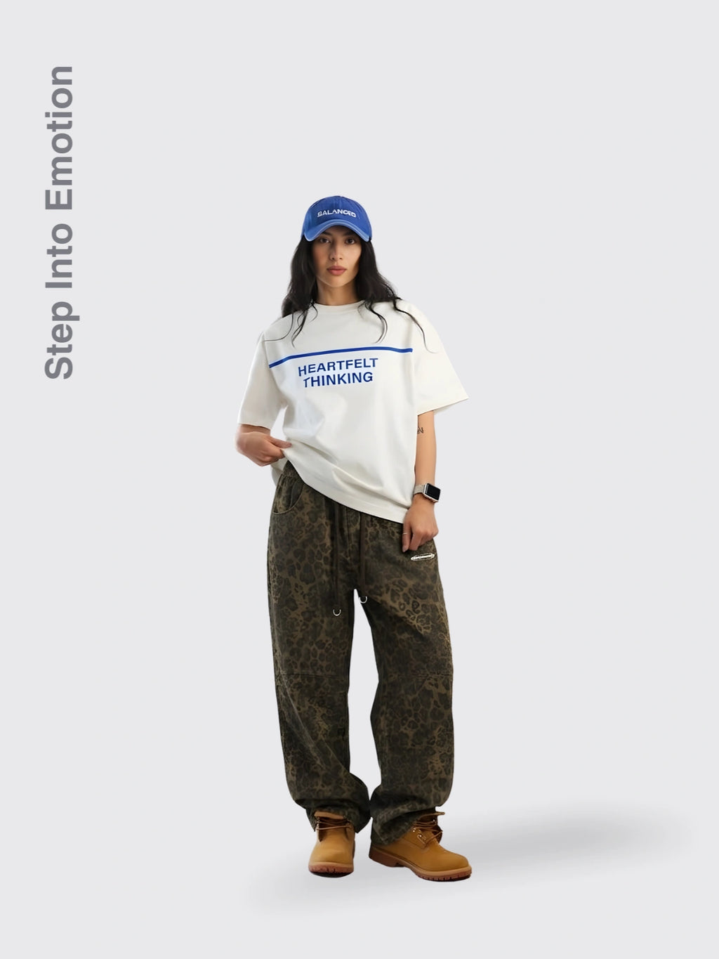 Leopard Print Elastic Waist Loose Wide Leg Pants