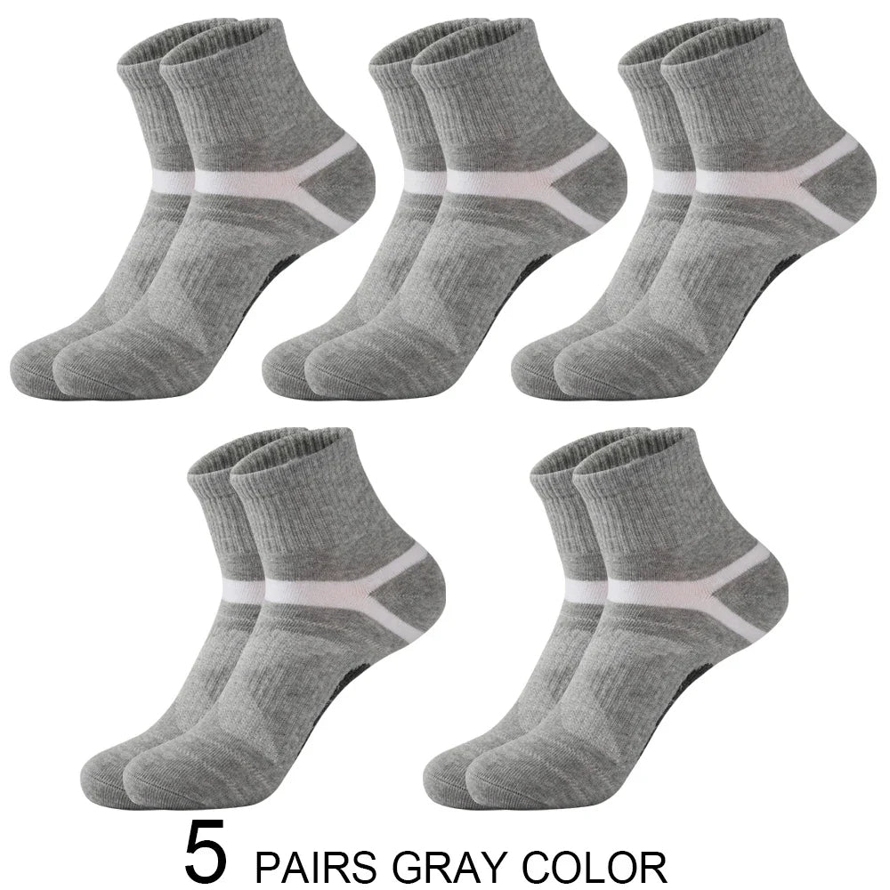 Sports socks basketball socks Grey 5pairs One size