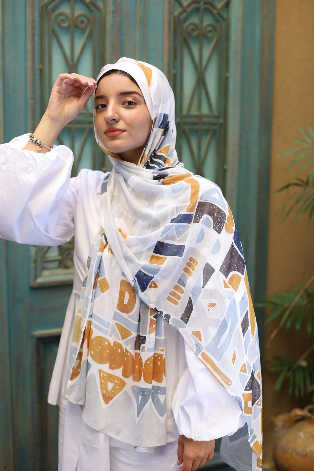 Satin Hijab Printed Shawl Headscarf 13style Above 175cm