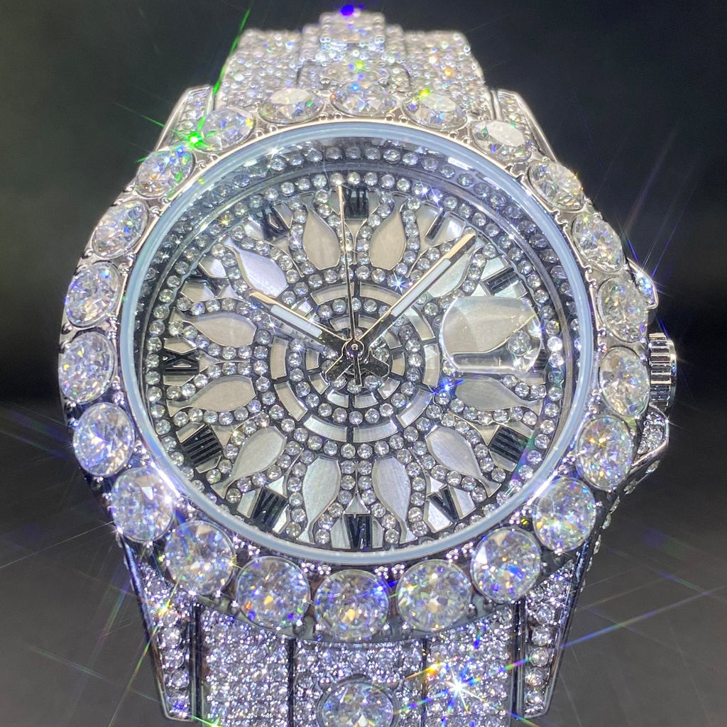 Men's Watch High-end, Fully Diamond-encrusted, Ultra-glitzy