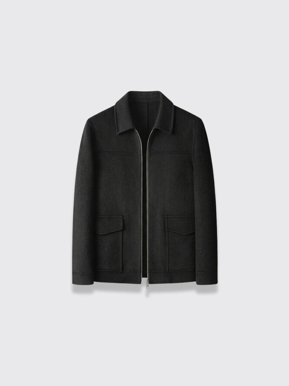 Double-faced Woolen Goods Jacket Zipper Coat