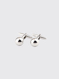 Silver Steel Ball Shape Metal Cufflinks
