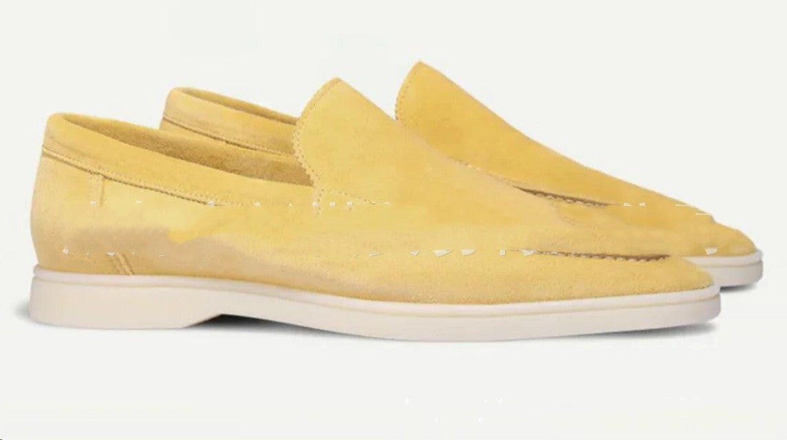 Matte Suede Loafer Yellow