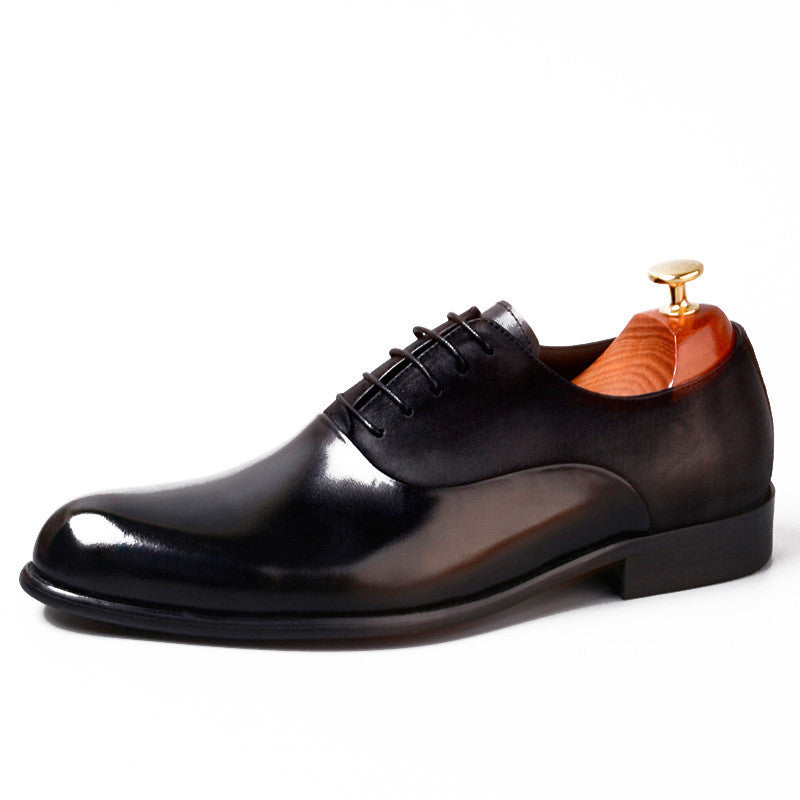 Vintage British Business Mens Formal Leather Shoes Black