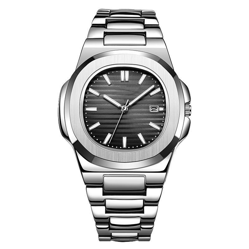 Steel Belt Calendar Luminous Watch