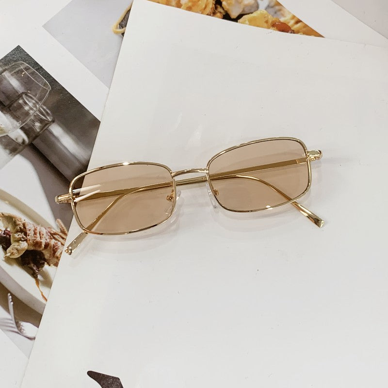 Retro Sunglasses For Men And Women Gold Frame Light Dried