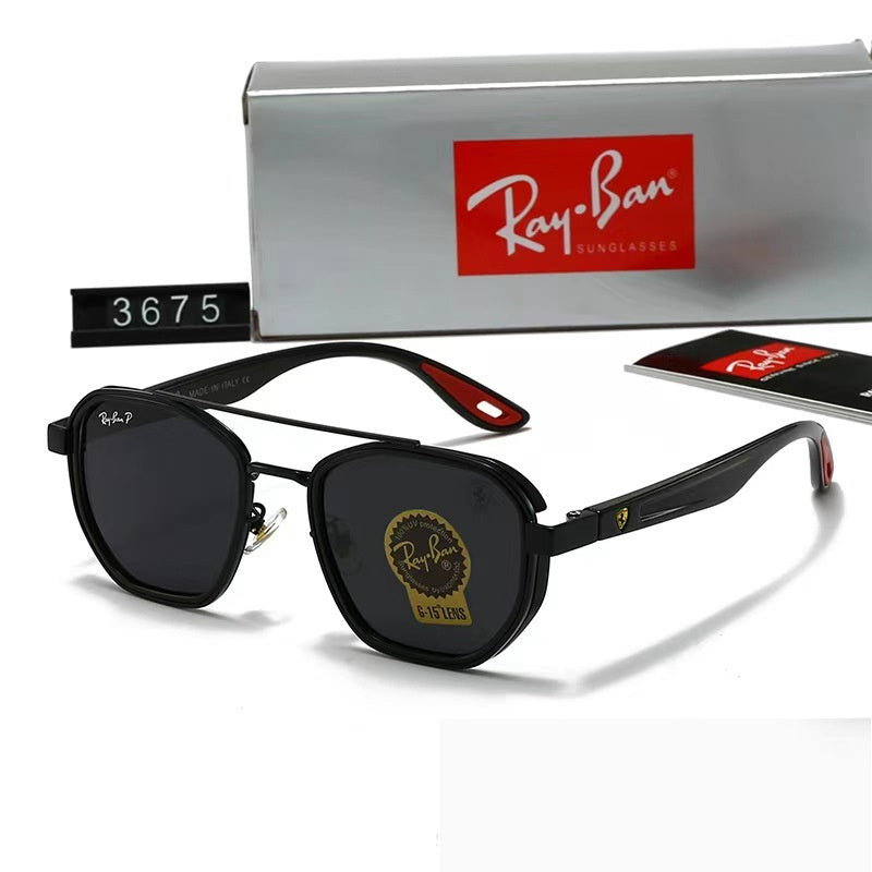 Classic Fashion Sunglasses For Outdoor Casual Street-style Photos Black Frame Black Gray