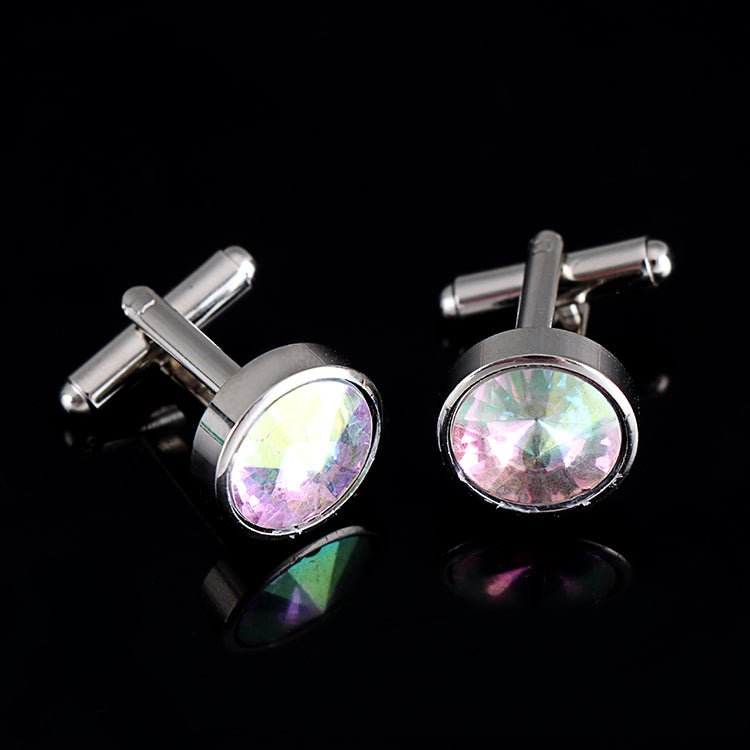 Multicolor French Men's Shirt Metal Cufflink Light Color