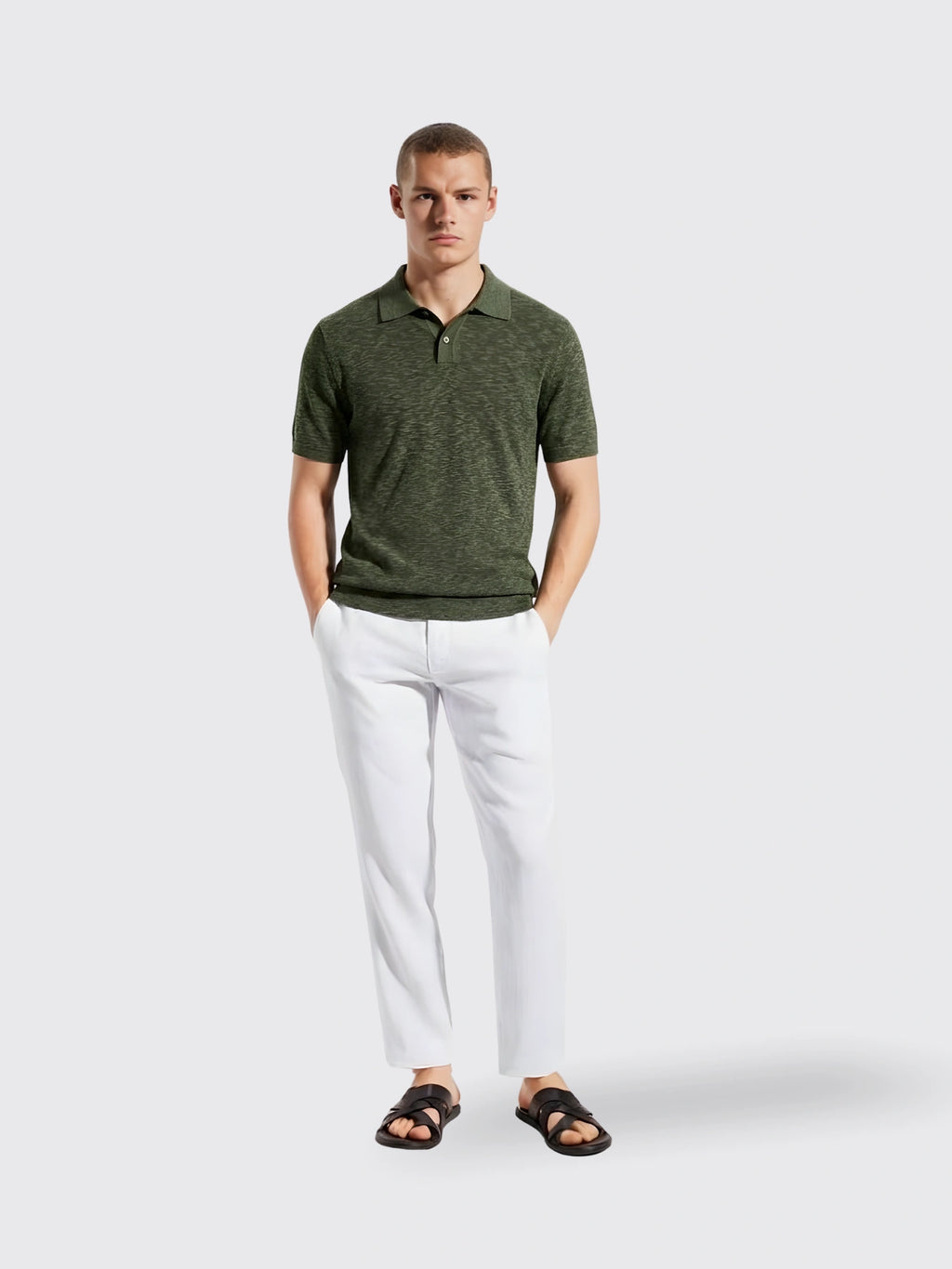 Mens Slim-fit Business Polo Shirt