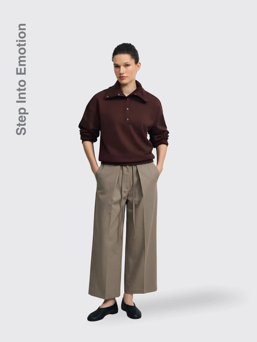 Chic Pleated Wide-leg Pants