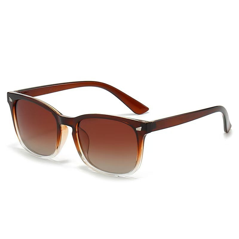 Minimalist Glasses High-definition Polarized Lenses For Men And Women Gradually Tea Frame Dried