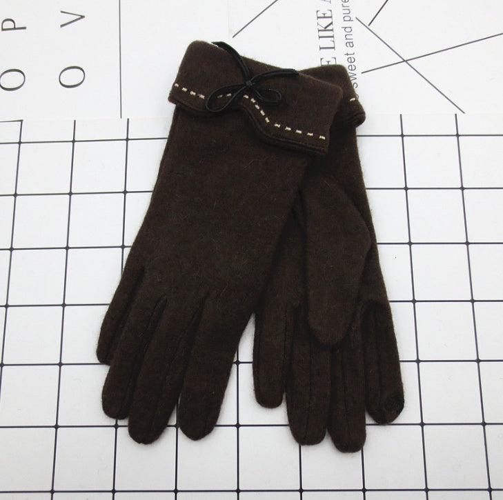Yauvana Elegance Winter Gloves Coffee