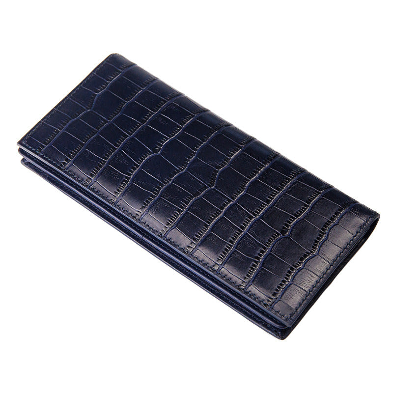 Crocodile Pattern Cowhide Wallet Men's