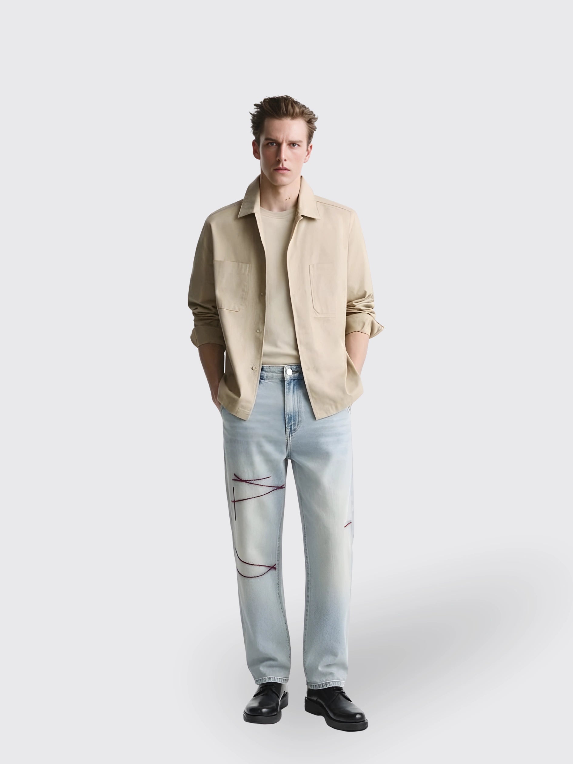 American Loose Straight Jeans For Men