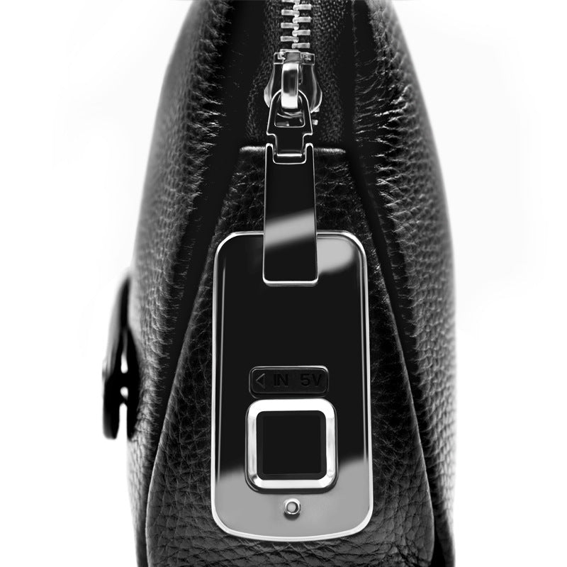 Mens Wallet Fingerprint Lock Bag