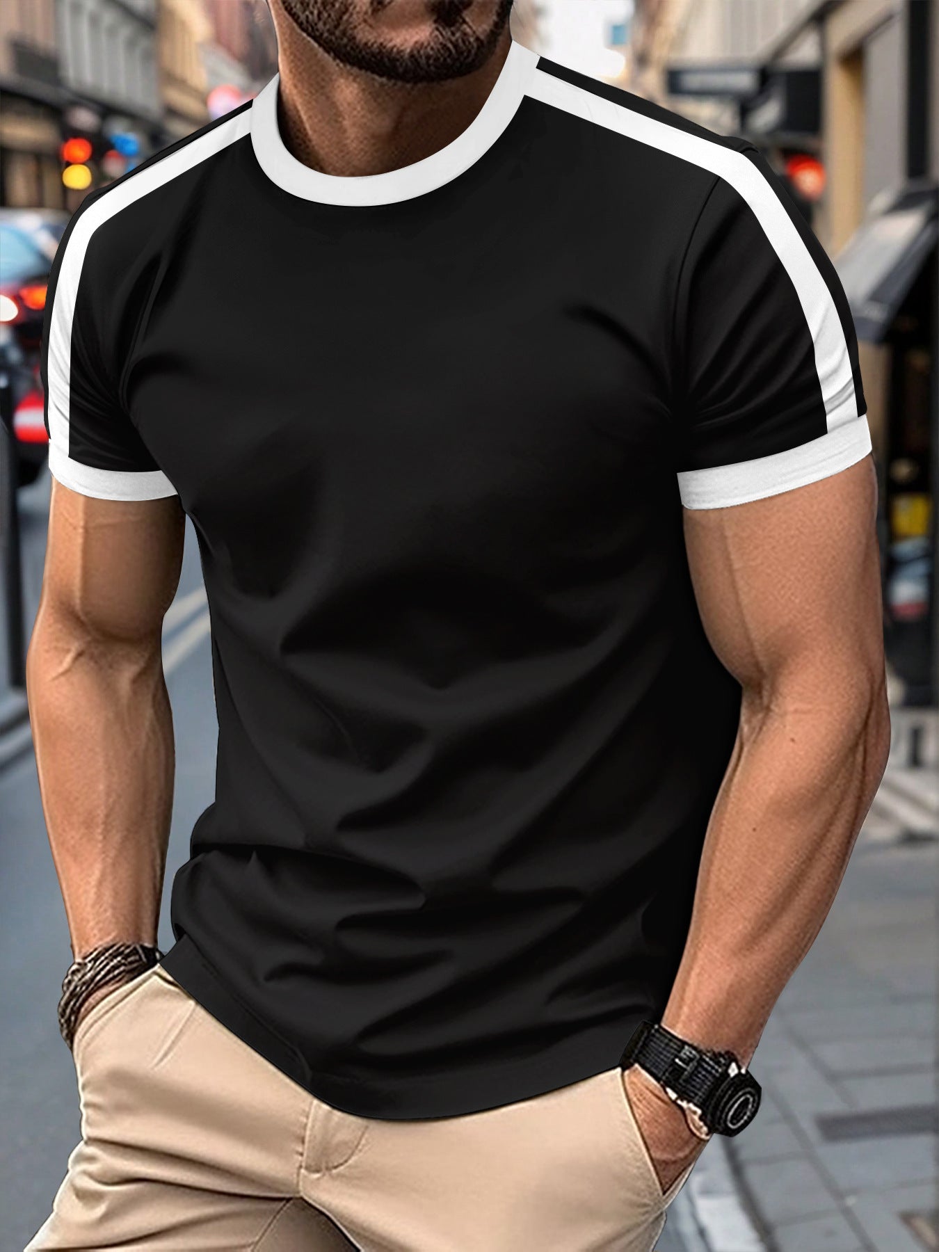 Casual Sports T-shirt Black