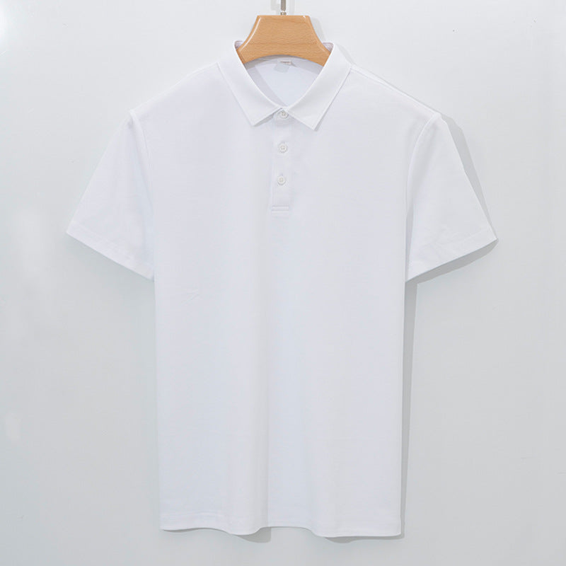 Double-sided Mercerized Cotton Polo Shirt White