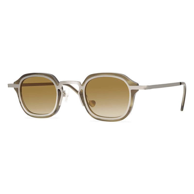 Japanese Style Sunglasses Gray And Brown Stripes
