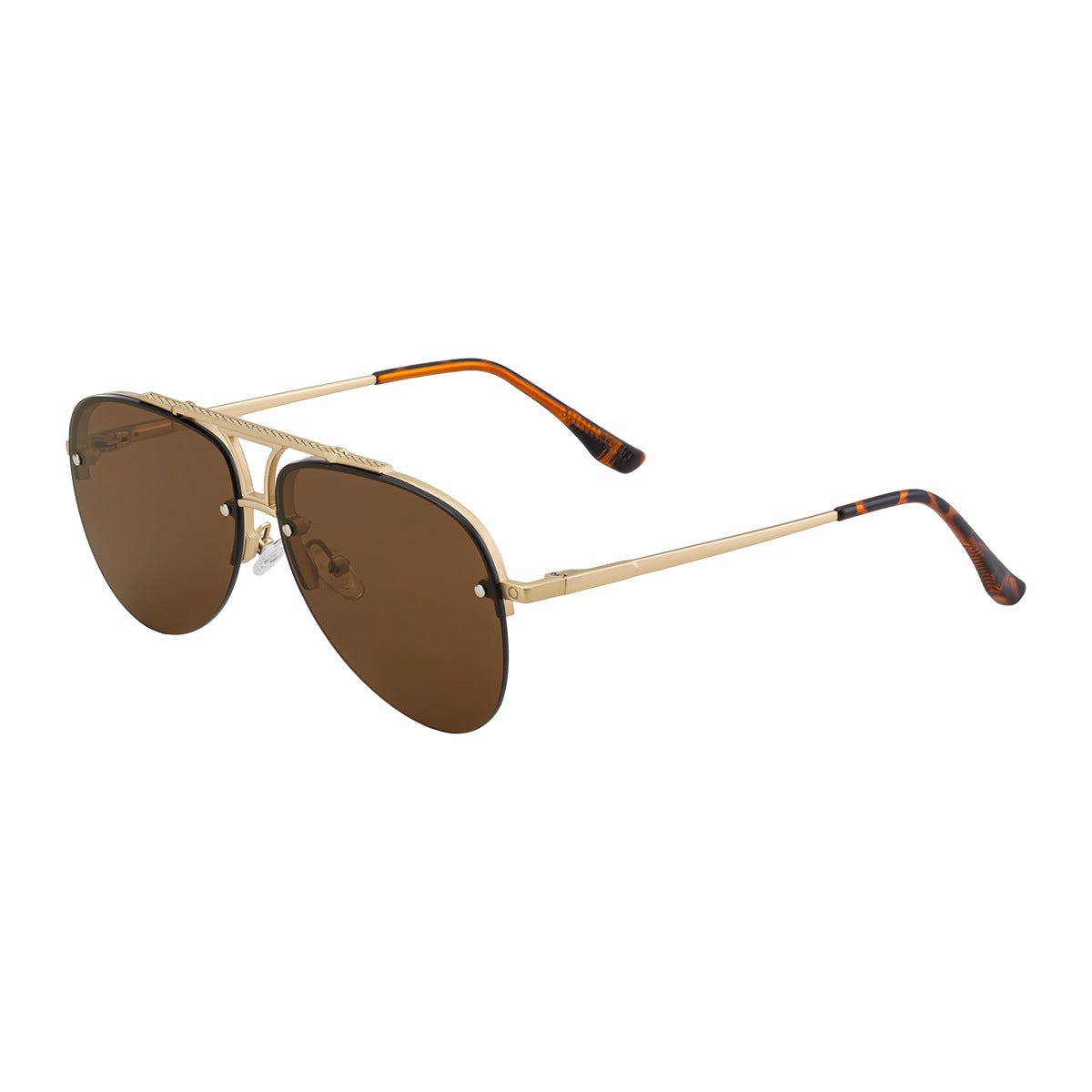 Mens Fashion Metal Half-Frame Sunglasses C2