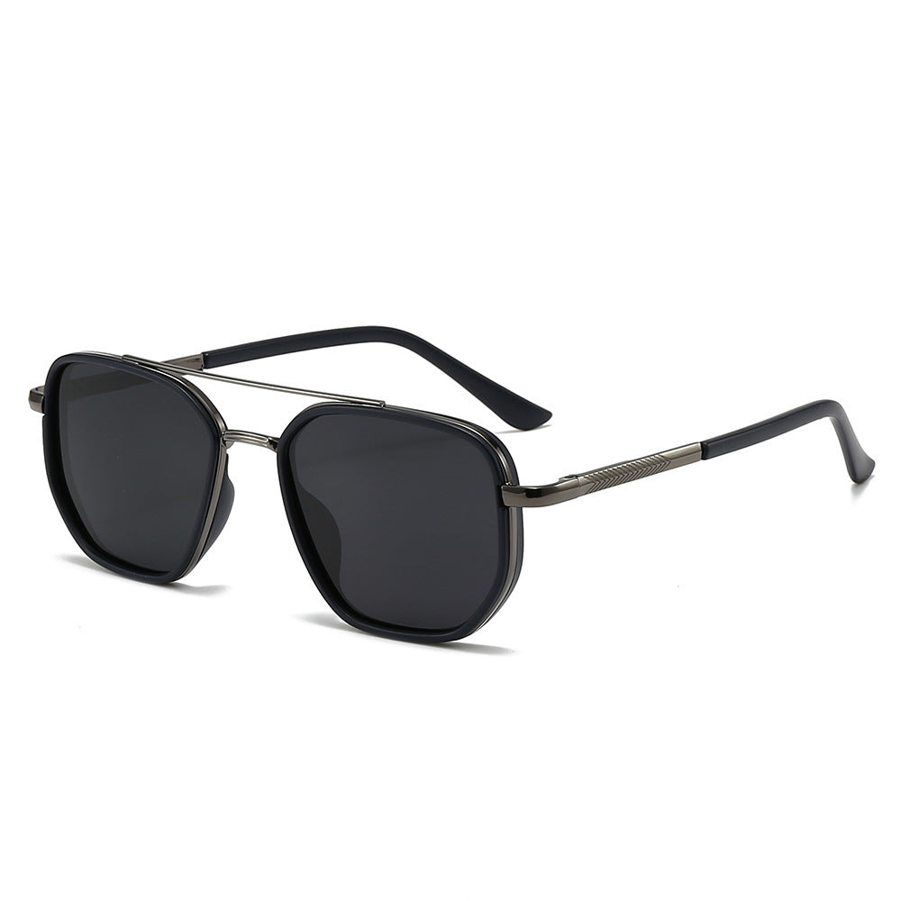 New UV-Protective Chanel-Style Metal Sunglasses For Men Sand Blue