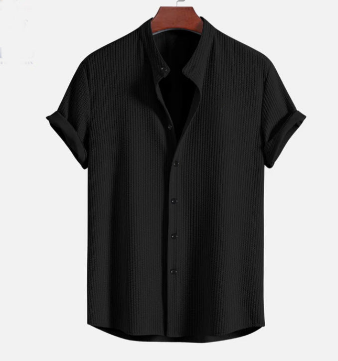 Short Sleeve Loose Shirt Black