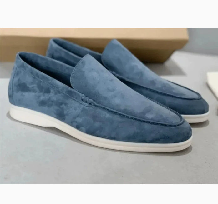 Matte Suede Loafer Blue